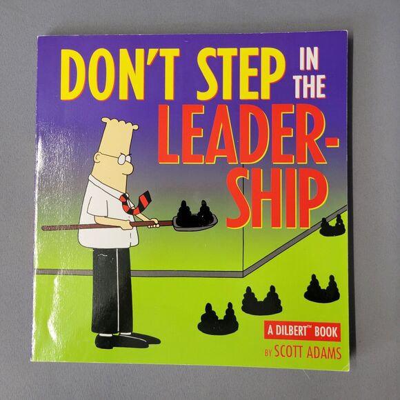 Delbert: Don't Step In The Leader-Ship Book Comics 1999 Scott Adams Paperback - Picture 1 of 10